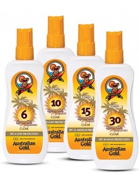 Australian Gold Spray Gel Sunscreen SPF6 Low Protection