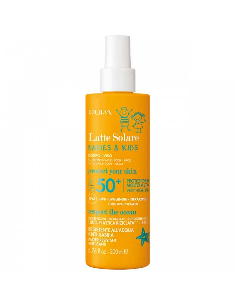 PUPA LATTE SOLARE BAMBINI CORPO/VISO SPF50+ 200 ML WATER RESISTANT - ANTI SAND